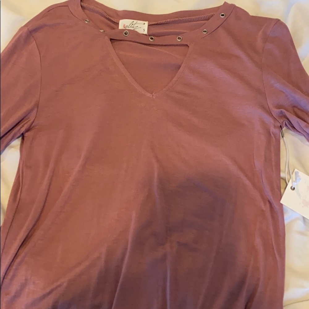 NWT! Long sleeve grommet shirt